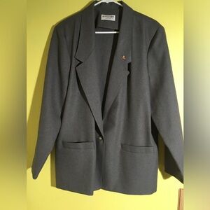 Alfred Dunner Gray Suit Jacket/Blazer Sz 16